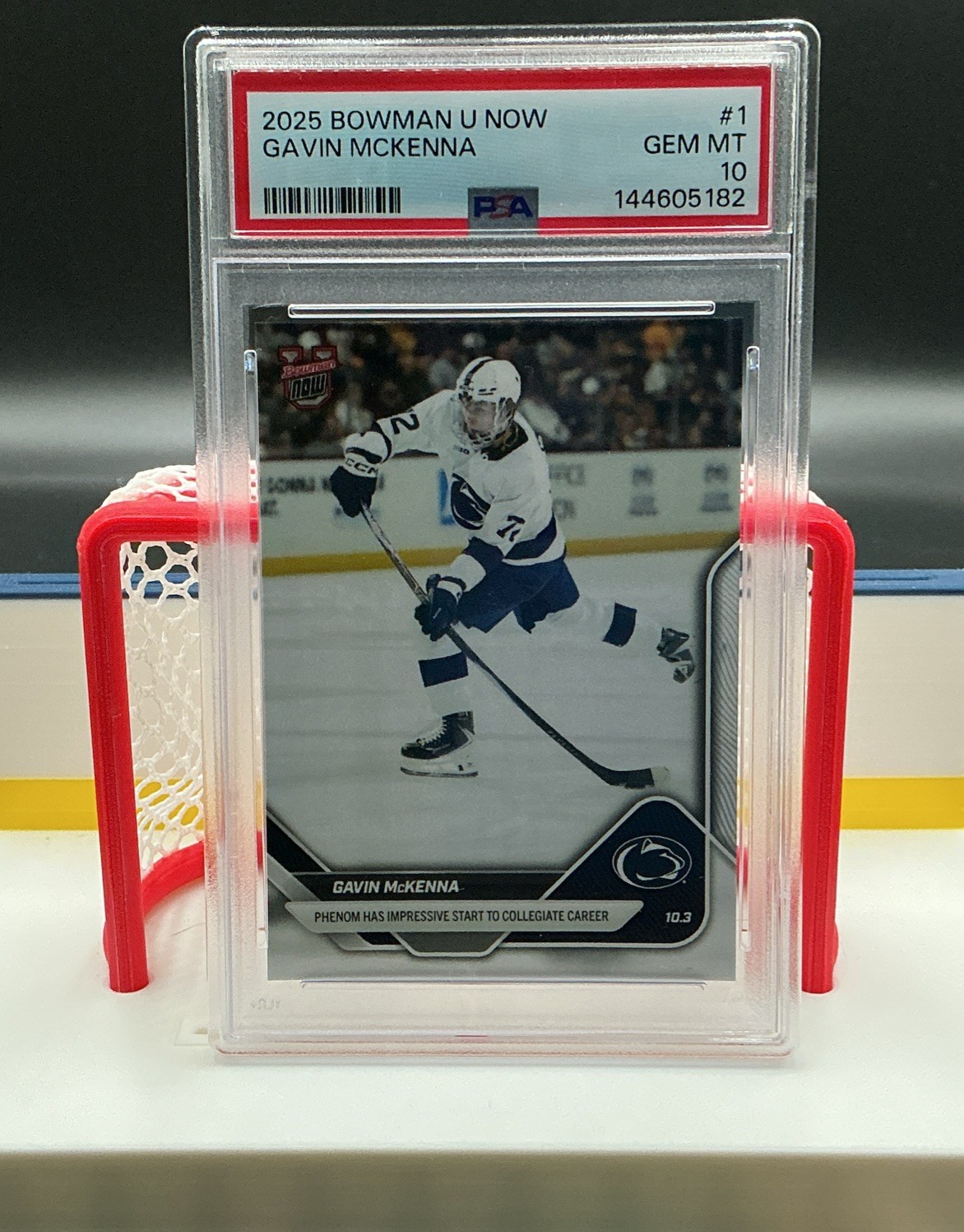 2025 Bowman U Now - Gavin McKenna #1 1st Collegiate Card PSA 10 - Maple Leafs