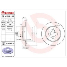 BREMBO 2x Bremsscheibe hinten Ø259 mm Voll beschichtet für Suzuki Swift IV FZ