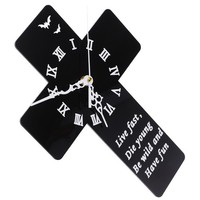 Acryl-Wanduhr, Wandbehanguhr, Dekorative Kreuzuhr, Wanddekoration, Uhr, Keine