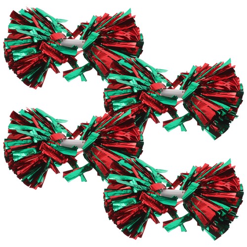  4 Stück Cheerleader Pom Poms Cheerleading für Kinder Handstreuer Schlagstockgriff - Bild 17 von 17