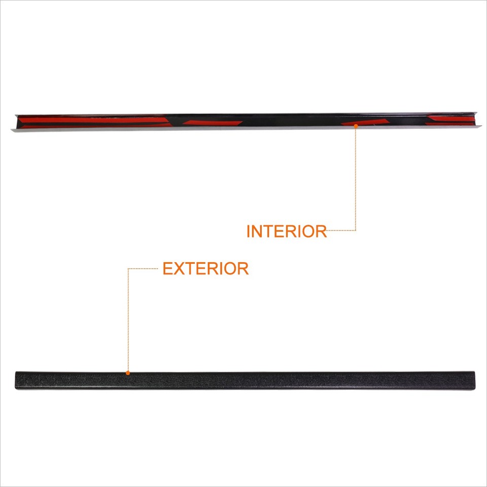 Truck Bed Front Header Rails Molding Caps Covers Protector W Tape Compatible With 88 98 Chevy Gmc C K R V Series