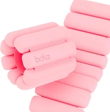 Bala Bangles Wrist & Ankle Weights for Women & Men - Adjustable 1 LB, Blush