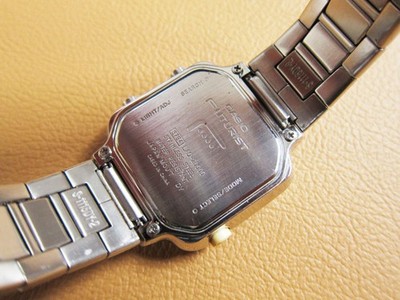 CASIO FUTUREST　LAQ2000D 美品 Vintage Casio Futurist LAQ-2000D Y2K Black Dial Silver Watch 35mm
