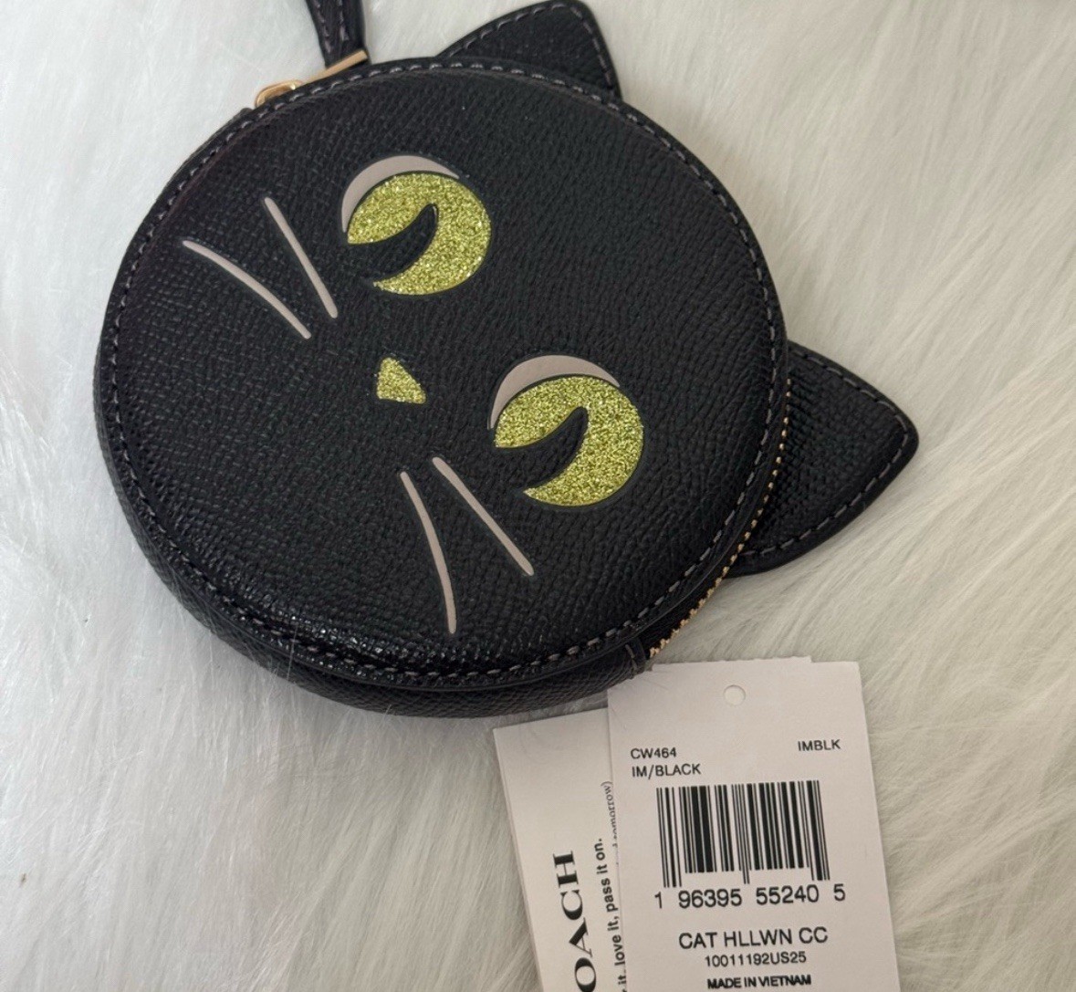 Coach Coin Case With Halloween Black Cat CW464 New | eBay