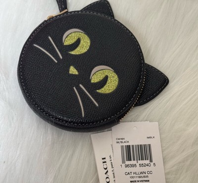 Coach Coin Case With Halloween Black Cat CW464 New | eBay