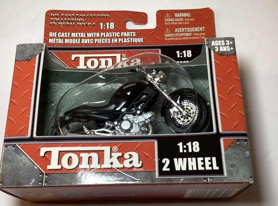 Ducati мотоцикла черный 2 колеса 2004 Hasbo Tonka Maisto 1:18 литой запечатанный РЕДКАЯ - Изображение 2 из 4