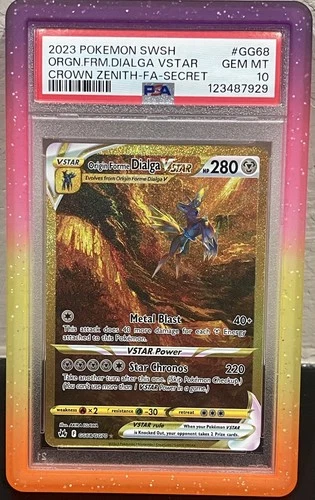 Pokemon PSA 10 Origin Forme Dialga VSTAR GG68/GG70 Crown Zenith Secret Rare Gold