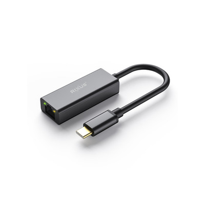 Rixus RXEA01 USB-C Auf 1000M Karte RJ45 Gigabit Laufwerk-frei Grau