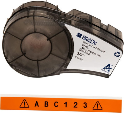 Authentic (M21-375-595-OR) All-Weather Vinyl Label for Indoor/Outdoor ID, Lab an
