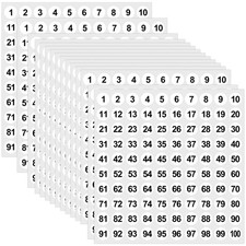 5000 Pcs 1 to 100 Number Stickers Small Number Dot Labels for Office Locker