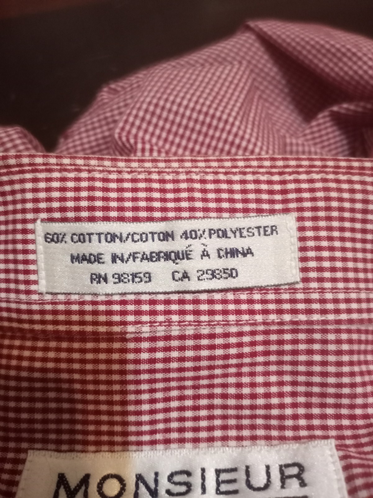 Givenchy Monsieur Mens Long Sleeve Button Up Dress Shirt Size 16-32/33 Red (XL) thumbnail 8