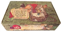 Vintage General Box Company Pencil School Box Troll Witch Elf Goblin Pixie RARE