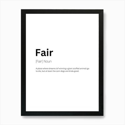 Fair Definition Bedeutung Kunstdruck gerahmt Wandbild Poster Leinwanddruck Bild