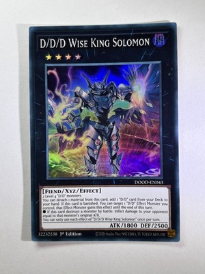 D/D/D Weiser König Salomo DOOD-DE043 Super Rare 1. Auflage YuGiOh Karte NM