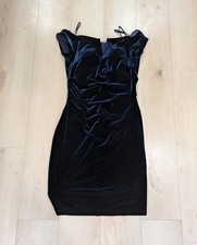 Womens Xscape Navy Off The Shoulder Back Zip Maxi Formal Gown Dress Size 12