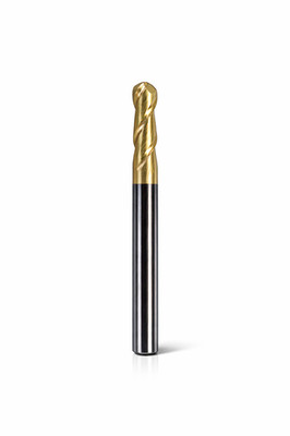 1/4 , Two Flute, Ball Nose, ZrN Coated, Carbide Milling & Router Bit