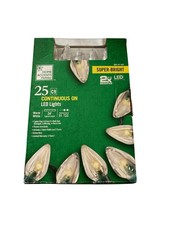 Home Accents Holiday - 25 Continuous On LED Lights - 24  C9 Super Bright Warm Wh
