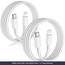 USB C To Lightning Cable 2Pack 6 ft Mfi Certified White