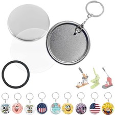 Rntfunre 200 PCS 58mm/2.25 inch Button Maker Keychains Supplies, Metal Badge ...
