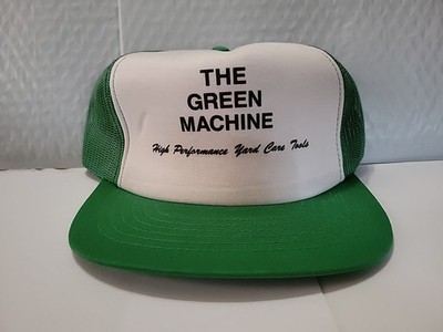  Vintage The Green Machine Yard Care  Snapback Trucker Hat One Size