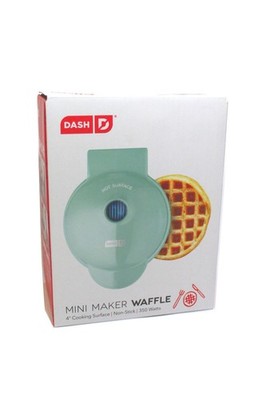 Mini Maker Waffle Grill 4'' Cooking Surface Nonstick 350 Watts Green PREOWNED