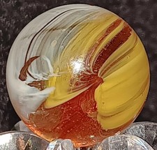 Vintage Master Sunburst Marble. .61" Mint. UV Active. Beautiful Example