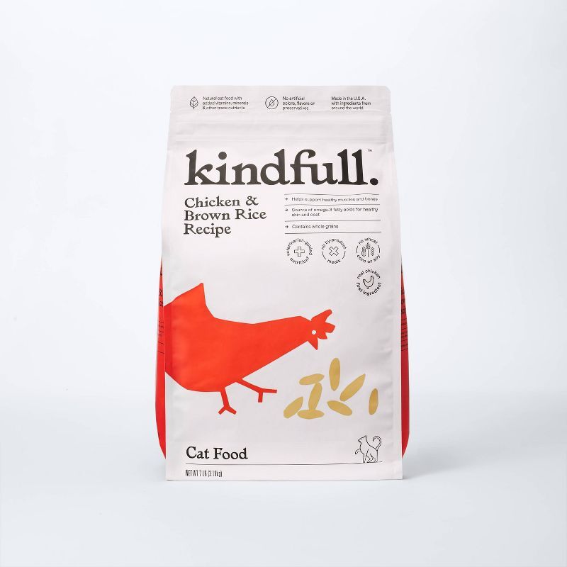 Kindfull Chicken & Brown Rice Dry Cat Food for Adult Cats  