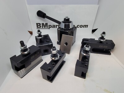 Atlas / Craftsman 6  Lathe OXA 0XA Steel Wedge Type Quick Change Tool Post Set