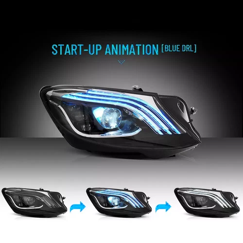 Pair Full LED Headlight Assembly For 2013-2017 Mercedes Benz W222 S-Class S550 - Picture 3 of 12
