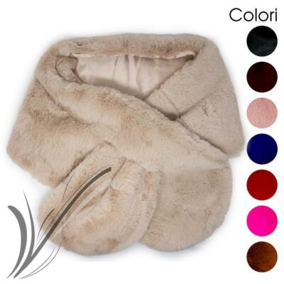 Scialle Donna In Pelliccia Sintetica - Per Cerimonie E Sposa | Elegante E Caldo - Foto 8