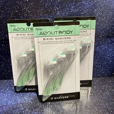 3X About Body Bikini Shaver & Trim  3 Shavers Each (9 Shavers) - Free Shipping