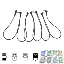 PwrON 6 Way Guitar Effect Pedal Daisy Chain Power Supply Cable Right Angle Round