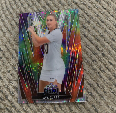 2024 Leaf Metal Women of Sport AVA CLASS SSP RAINBOW BASE CARD /3 MICHIGAN LAX