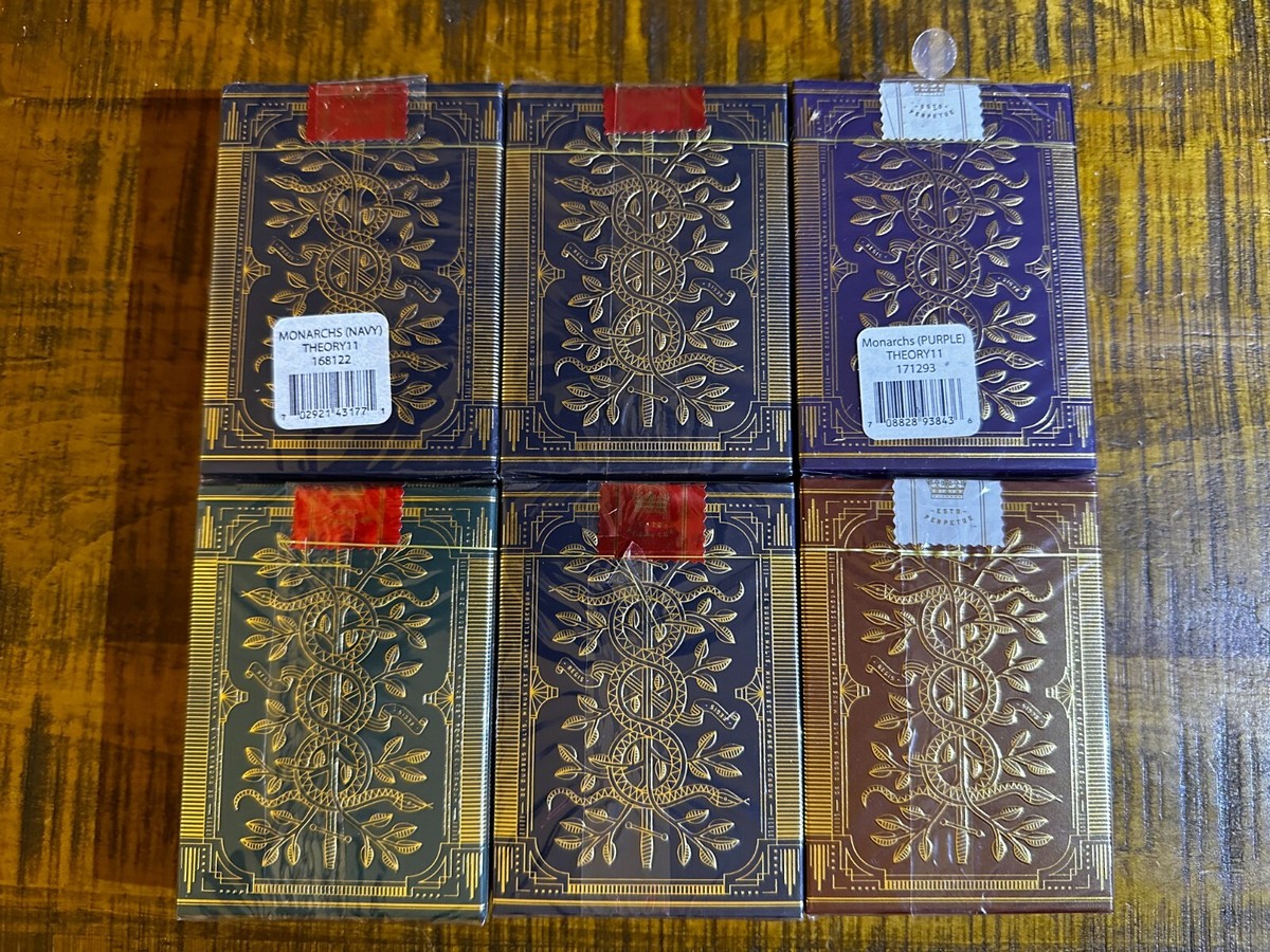 Set 6 x Monarchs Playing Cards by Theory 11 (RARE blue V2