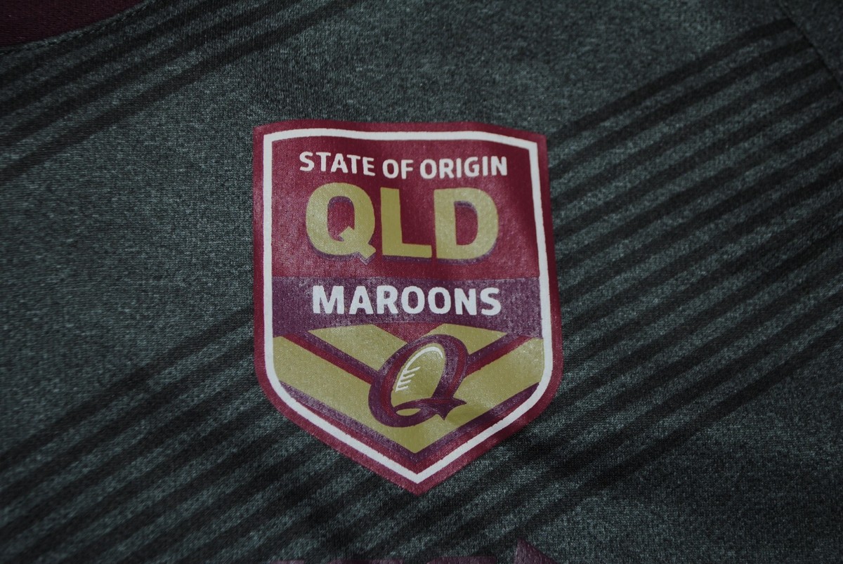STATE OF ORIGIN QLD MAROONS TRAINING SHIRT RUGBY LEAGUE QUEENSLAND