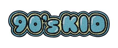 90's Kid Retro Vintage Patch | Blaue Aufbügler, Old-School Neunziger Flicken