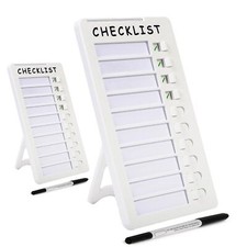 2pcs Dry Erase Chore Chart Standable Whiteboard Checklist Board Chore Chart f...