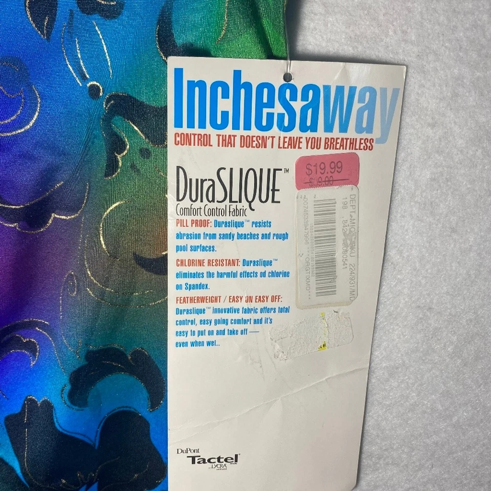 LONGITUDE TyeDye con flores de hibisco cubierta/traje de baño cubierta falda OSFA Foto 2 de 4
