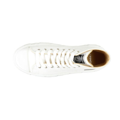 Versace Women's White Canvas High Top Fashion Sneakers Shoes