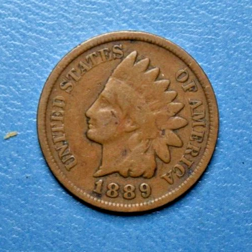 1889 Indian Head Cent Penny ~VG VERY GOOD ~ US Type Coin Collectible