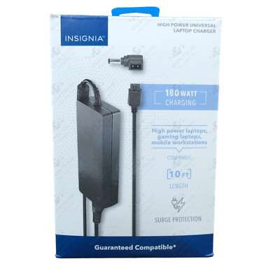 Insignia - 180 W High-Power Universal Laptop Charger - Black (286049) NS-PWL9180