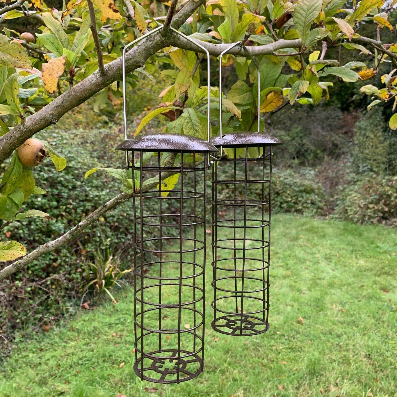 Hanging Suet Fat Ball Bird Feeder Metal Loop Garden Wild Birds - Pack of 2