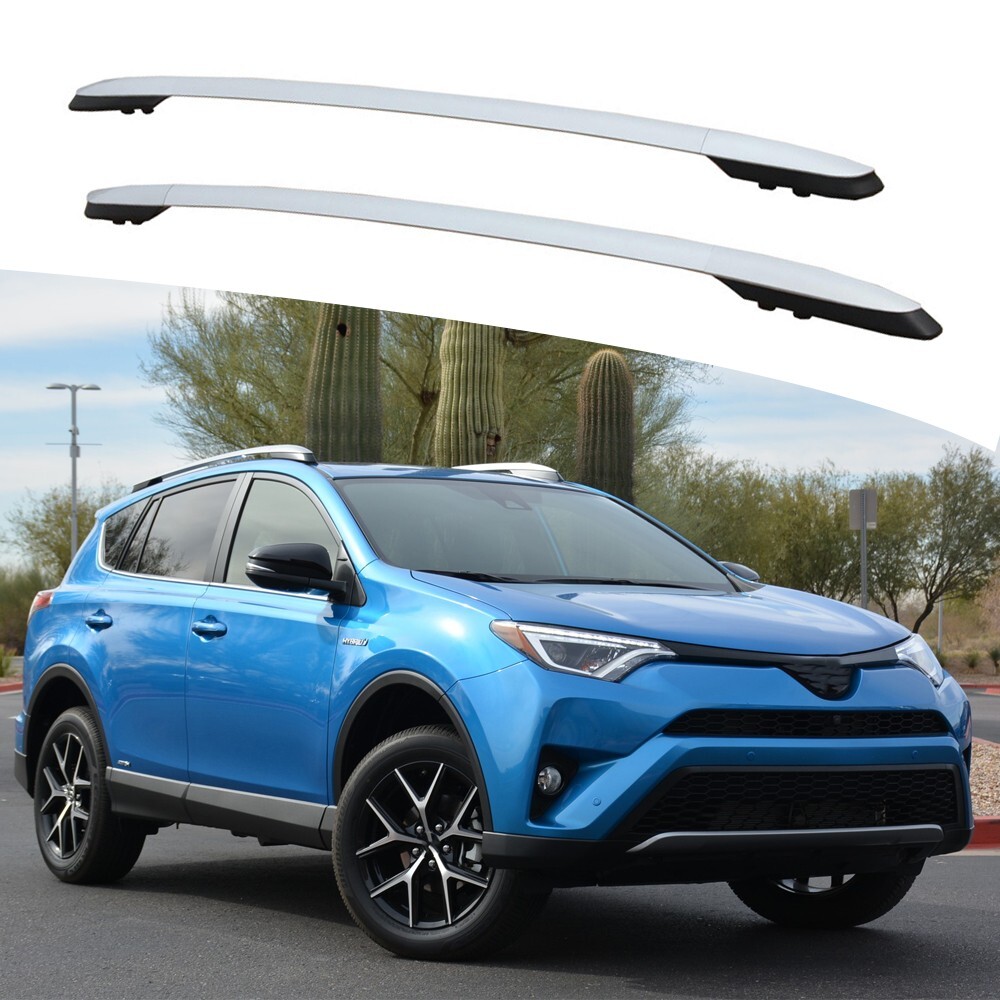 2PCS Roof Rail Fits For Toyota Rav4 2013-2018 Cross Bar Luggage
