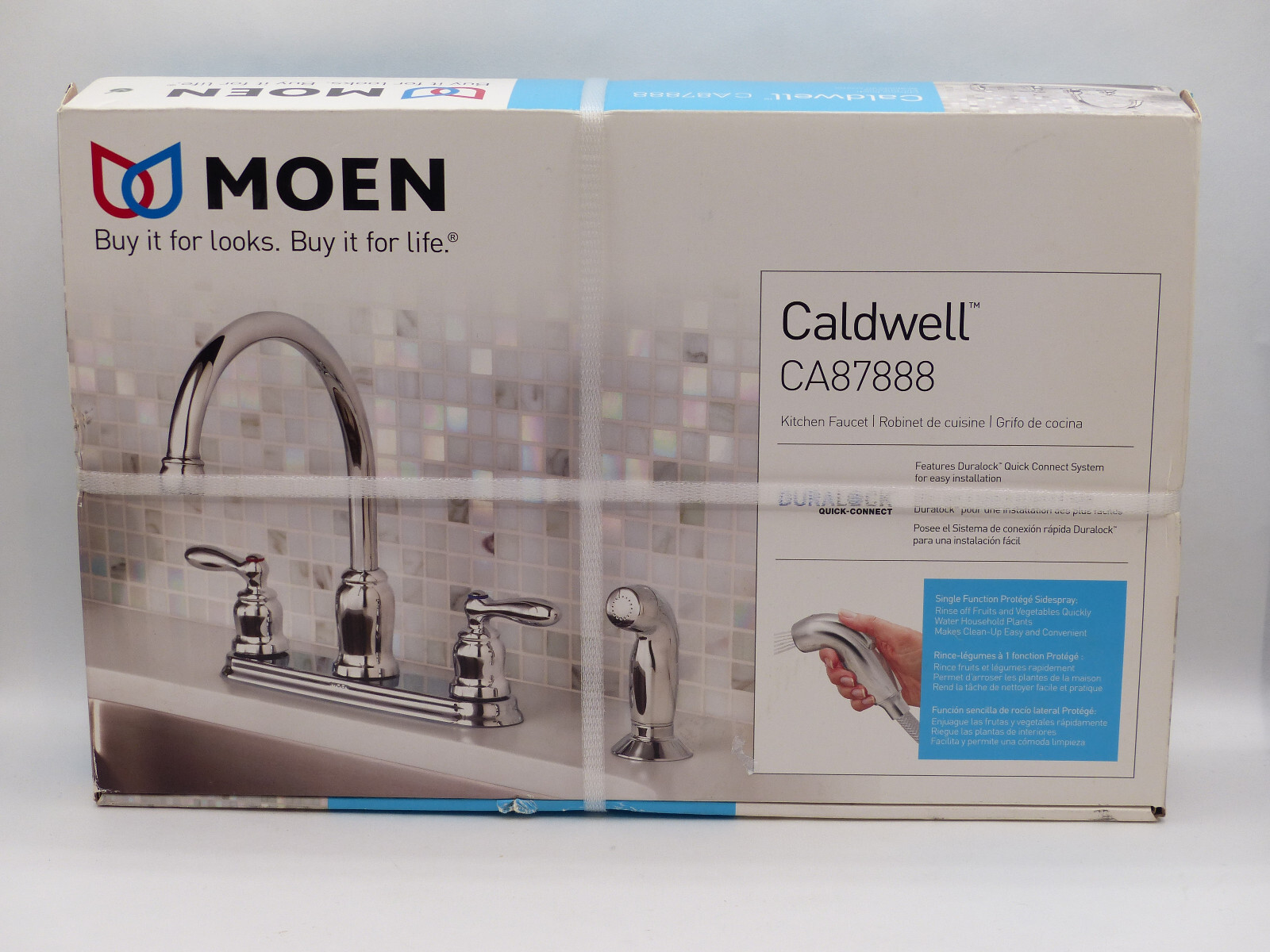NEW Moen CA87888 Caldwell Two Handle Kitchen Faucet, Chrome 5246 eBay