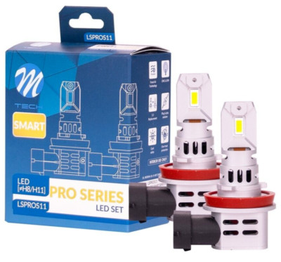 M-TECH H11 LED PRO SMART SERIES PAIR SUPER WHITE LIGHT 6000K LONG LIFE QUALITY