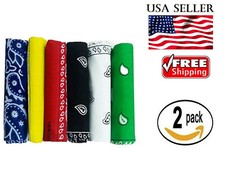 Pack of 2 Large Paisley 100 Cotton Printed Bandana - 22 x 22 inches