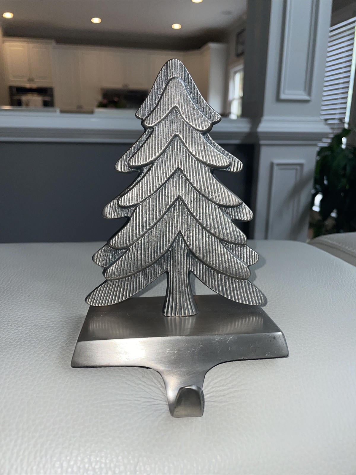 CRATE & BARREL SILVER CHRISTMAS TREE STOCKING HOLDER HANG OUT WITH COOL DÉCOR! eBay