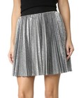 Alice + Olivia Women's Danica Sunburst Pleated Mini Skirt Silver Sz. 0 — photo 2