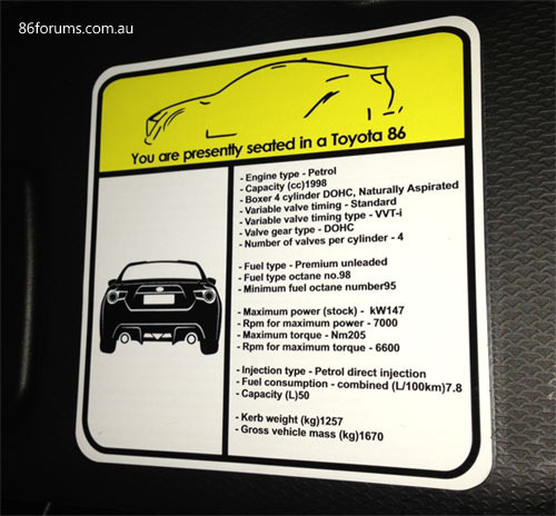 VISOR STICKER PAIR Toyota FT86 Subaru BRZ Scion FRS FR-S 86forums replace decal - Picture 1 of 1