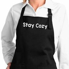 Stay Cozy Holiday Fun Winter Humor Funny Snuggle gift Apron Chef Cooking Baking